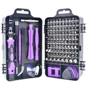 YiBai 115-in-1 Screwdriver Set Multifunctional Cell Phone Laptop Repair And Removal Complete Set Of Combination Hardware Tools,for Men Dad,Purple